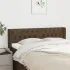 Tăblie de pat cu aripioare maro închis 163x16x118/128 cm textil  GartenMobel Dekor