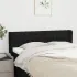 Tăblie de pat cu aripioare, negru, 183x16x118/128 cm, textil GartenMobel Dekor