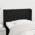 Tăblie de pat cu aripioare, negru, 183x16x118/128 cm, textil GartenMobel Dekor