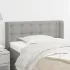 Tăblie de pat cu aripioare crem 103x16x78/88 cm textil GartenMobel Dekor