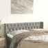 Tăblie de pat cu aripioare gri închis 147x16x78/88 cm catifea GartenMobel Dekor