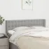 Tăblie de pat cu aripioare gri închis 147x16x78/88 cm textil GartenMobel Dekor