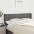 Tăblie de pat cu aripioare gri închis 163x16x118/128 cm textil GartenMobel Dekor