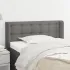 Tăblie de pat cu aripioare gri închis 163x16x118/128 cm textil GartenMobel Dekor