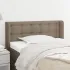 Tăblie de pat cu aripioare, gri taupe, 163x16x118/128cm, textil GartenMobel Dekor