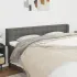 Tăblie de pat cu aripioare gri închis 163x16x118/128 cm textil GartenMobel Dekor