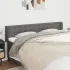 Tăblie de pat cu aripioare gri închis 163x16x118/128 cm textil GartenMobel Dekor