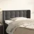 Tăblie de pat cu aripioare gri închis 83x16x118/128 cm catifea GartenMobel Dekor
