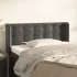 Tăblie de pat cu aripioare gri închis 83x16x118/128 cm catifea GartenMobel Dekor