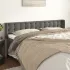 Tăblie de pat cu aripioare gri închis 83x16x118/128 cm catifea GartenMobel Dekor
