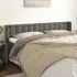 Tăblie de pat cu aripioare gri închis 83x16x118/128 cm catifea GartenMobel Dekor