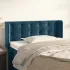 Tăblie pat cu aripioare albastru închis 163x16x78/88 cm catifea GartenMobel Dekor