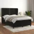 Pat box spring cu saltea, gri deschis, 140x190 cm, catifea GartenMobel Dekor
