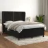 Pat box spring cu saltea, gri deschis, 140x200 cm, catifea GartenMobel Dekor