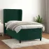 Pat box spring cu saltea, gri deschis, 100x200 cm, catifea GartenMobel Dekor