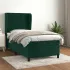 Pat box spring cu saltea, gri închis, 90x190 cm, catifea GartenMobel Dekor
