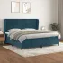 Pat box spring cu saltea, gri deschis, 200x200 cm, catifea GartenMobel Dekor