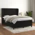 Pat box spring cu saltea, gri deschis, 140x200 cm, catifea GartenMobel Dekor