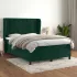Pat box spring cu saltea, gri deschis, 140x200 cm, catifea GartenMobel Dekor