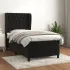 Pat box spring cu saltea, negru, 140x190 cm, catifea GartenMobel Dekor