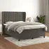 Pat box spring cu saltea, roz, 140x200 cm, catifea GartenMobel Dekor
