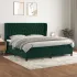 Pat box spring cu saltea, gri deschis, 200x200 cm, catifea GartenMobel Dekor