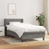 Pat box spring cu saltea, negru, 100x200 cm, textil GartenMobel Dekor