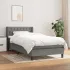 Pat box spring cu saltea, negru, 90x190 cm, textil GartenMobel Dekor
