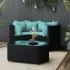 Set mobilier de grădină cu perne, 4 piese, gri, poliratan GartenMobel Dekor