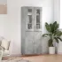 Dulap înalt, gri beton, 69,5x34x180, lemn compozit GartenMobel Dekor