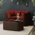 Set mobilier de grădină cu perne, 4 piese, gri, poliratan GartenMobel Dekor