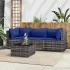 Set mobilier relaxare grădină 4 piese cu perne poliratan negru GartenMobel Dekor