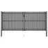 Poartă de gard de grădină, oțel, 400x150 cm, antracit GartenMobel Dekor