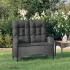 Bancă de grădină rabatabilă cu perne, gri, 107 cm, poliratan GartenMobel Dekor