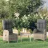 Set mobilier de grădină cu perne, 3 piese, negru, poliratan GartenMobel Dekor