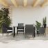 Set mobilier de grădină, 5 piese, negru, poliratan și oțel GartenMobel Dekor