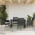 Set mobilier de grădină, 5 piese, negru, poliratan și oțel GartenMobel Dekor
