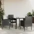 Set mobilier de grădină, 5 piese, negru, poliratan și oțel GartenMobel Dekor