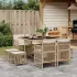 Set mobilier de grădină cu perne, 13 piese, gri, poliratan GartenMobel Dekor