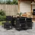 Set mobilier de grădină cu perne, 13 piese, gri, poliratan GartenMobel Dekor