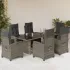 Set mobilier de grădină cu perne, 7 piese gri deschis poliratan GartenMobel Dekor