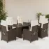 Set mobilier de grădină cu perne, 7 piese gri deschis poliratan GartenMobel Dekor