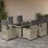 Set mobilier de grădină cu perne, 7 piese gri deschis poliratan GartenMobel Dekor