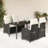 Set mobilier de grădină cu perne, 3 piese, negru, poliratan GartenMobel Dekor