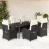 Set mobilier de grădină cu perne, 3 piese, negru, poliratan GartenMobel Dekor