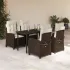 Set mobilier de grădină, 5 piese, cu perne, maro, poliratan GartenMobel Dekor