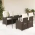 Set mobilier de grădină, 5 piese, cu perne, maro, poliratan GartenMobel Dekor