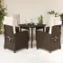 Set mobilier de grădină cu perne, 9 piese, maro, poliratan GartenMobel Dekor