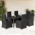 Set mobilier de grădină cu perne, 5 piese, negru, poliratan GartenMobel Dekor