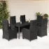 Set mobilier de grădină cu perne, 5 piese, negru, poliratan GartenMobel Dekor